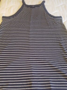 Old Navy .                                           Navy and White Striped Dres